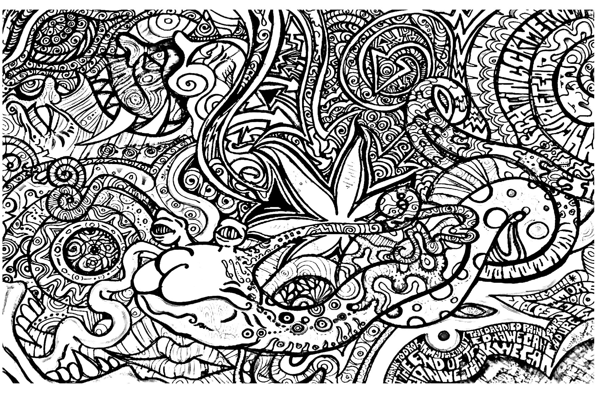 Psychedelic Coloring Pages For Adults Visit For More Abstract