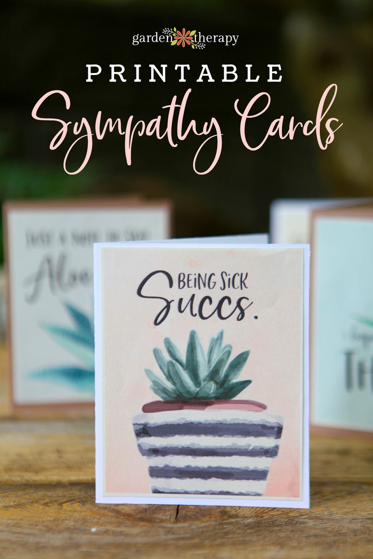 Punny Printable Sympathy Cards For Plant-Lovers - Garden Therapy® - Free Printable Sympathy Cards