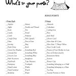 Purse Scavenger Hunt Baby Shower |  Download For Your Next Baby   Free Printable Baby Shower Game What's In Your Purse
