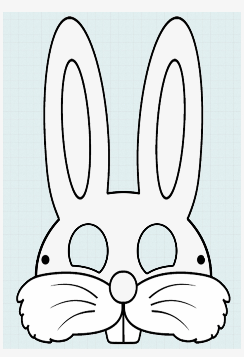 Rabbit Face Mask Template Clipart Easter Bunny Mask - Bunny Mask - Free Printable Easter Masks