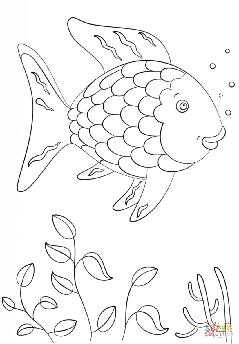 Rainbow Fish | Super Coloring | Arts And Crafts | Fish Coloring Page - Free Printable Fish Coloring Pages