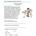 Reading Comprehension Worksheets For 1St Grade   Cramerforcongress   Free Printable Grade 1 Reading Comprehension Worksheets
