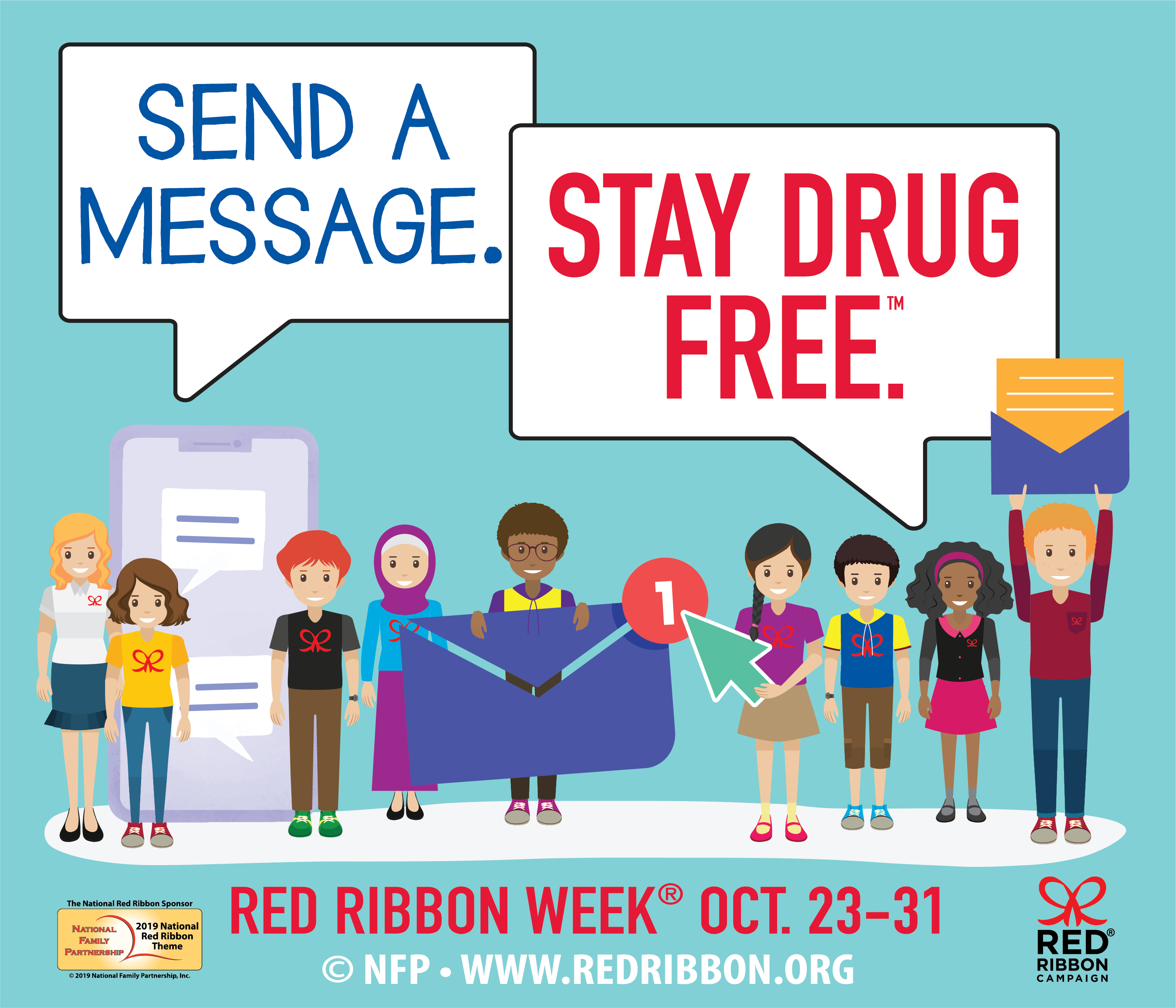 Red Ribbon Campaign: Sign The Red Ribbon Pledge - Free Printable Drug Free Pledge Cards