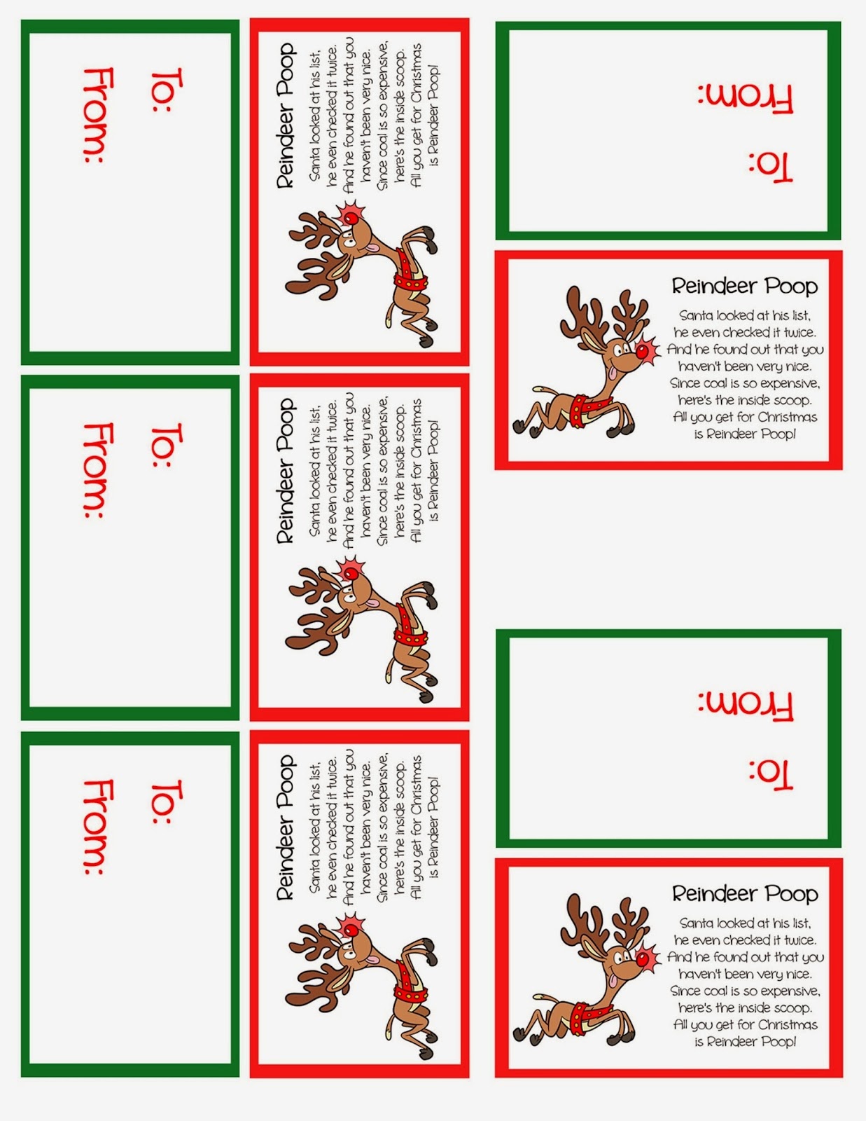 Reindeer Poop Stocking Stuffer Or Party Favor – Free Printable - Grinch ...