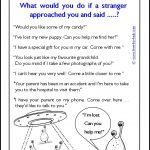 Responsibility Activity Sheets | More Stranger Danger Worksheets And   Free Printable Good Touch Bad Touch Coloring Book