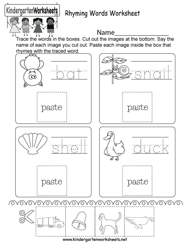 Free Printable Rhyming Activities For Kindergarten