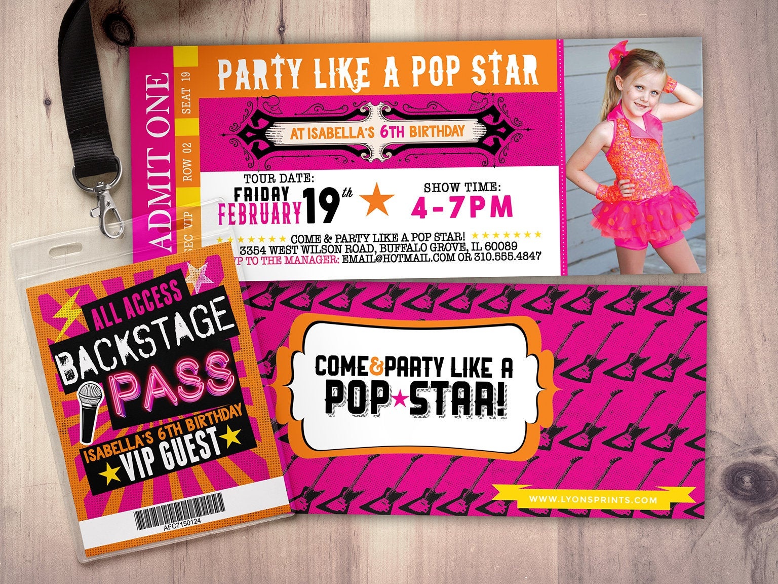 Rock Star Concert Ticket, Birthday Party Invitation- Music Invitation - Free Printable Karaoke Party Invitations