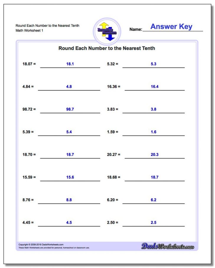 Free Printable 4Th Grade Rounding Worksheets
