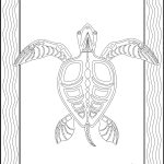 S.mac's Sea Turtle X Ray Art Coloring Page | Art  Coloring Therapy   Free Printable Aboriginal Colouring Pages
