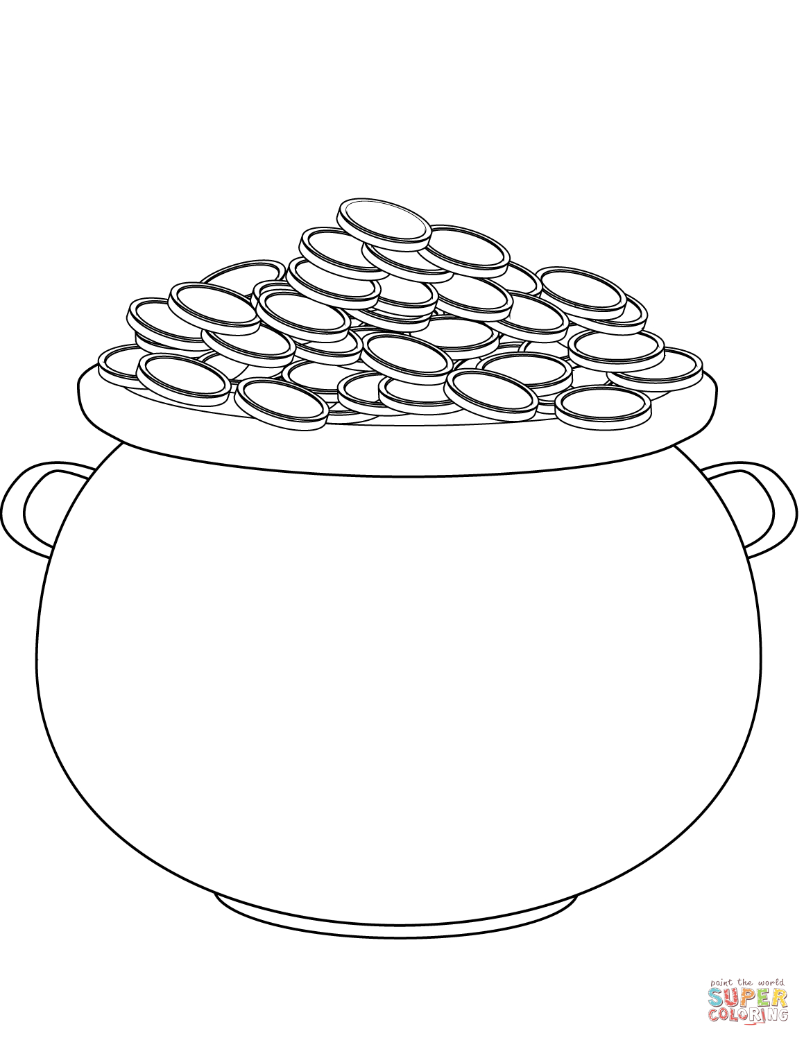 Free Printable Pot Of Gold Coloring Pages Free Printable A to Z