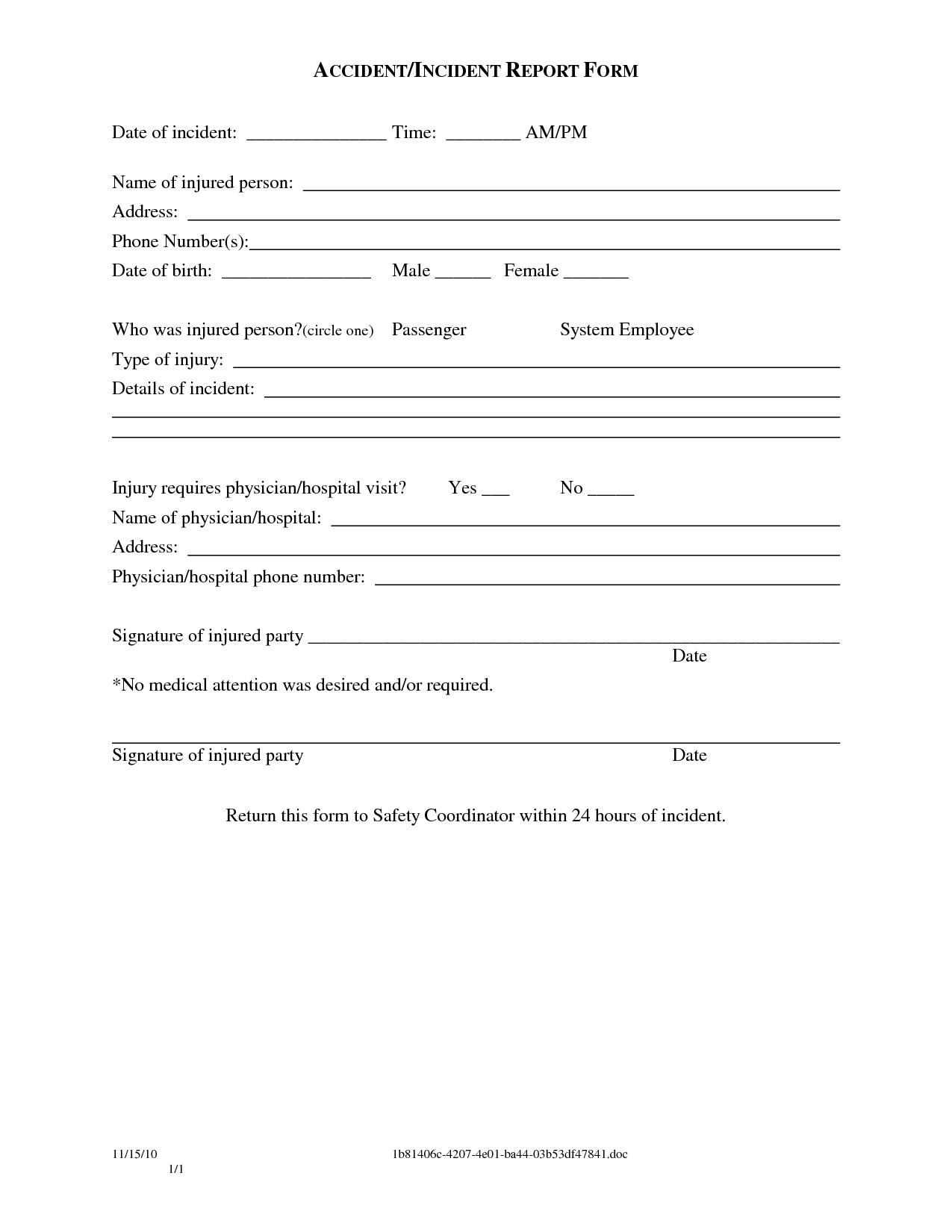 Sample Police Incident Report Template Images - Police Report - Free Printable Incident Report Form