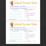 School Excuse Note   Free Printable • Fyitina | Back To School   Free Printable Teacher Notes To Parents
