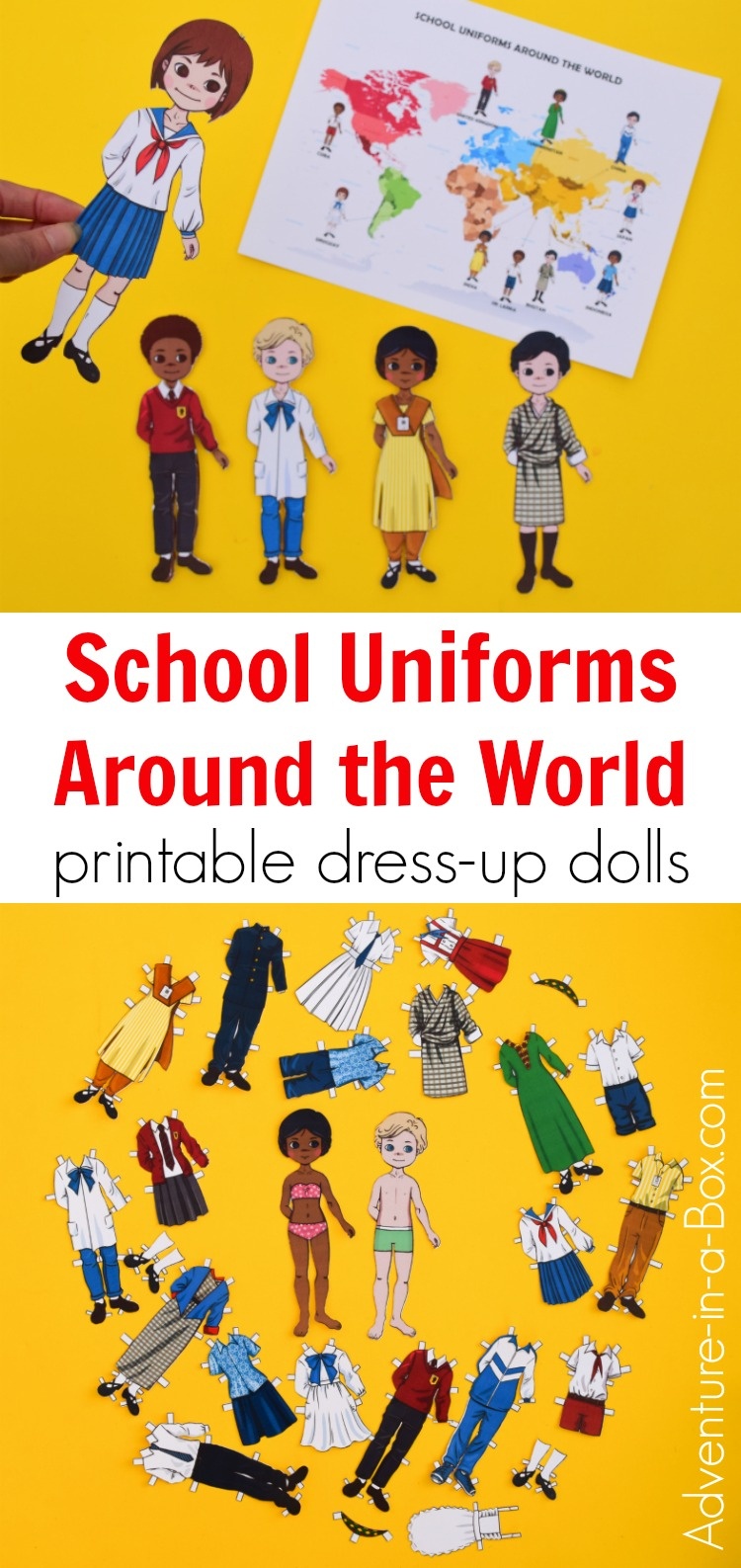 School Uniforms Around The World: Printable Dress-Up Paper Dolls - Free Printable Paper Dolls From Around The World