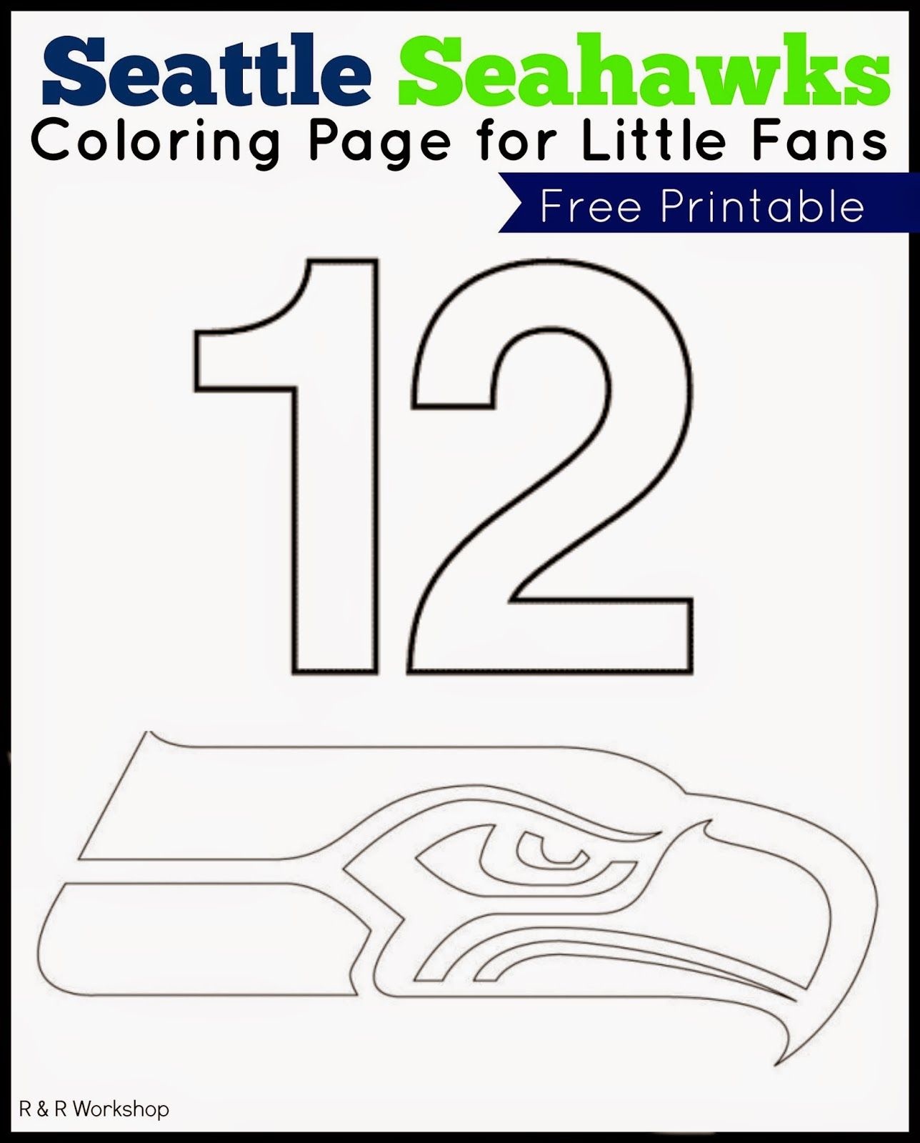Free Printable Seahawks Coloring Pages Free Printable A to Z