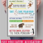 See You Later Alligator {Free Printable} | See You Later | See You   See You Later Alligator Free Printable