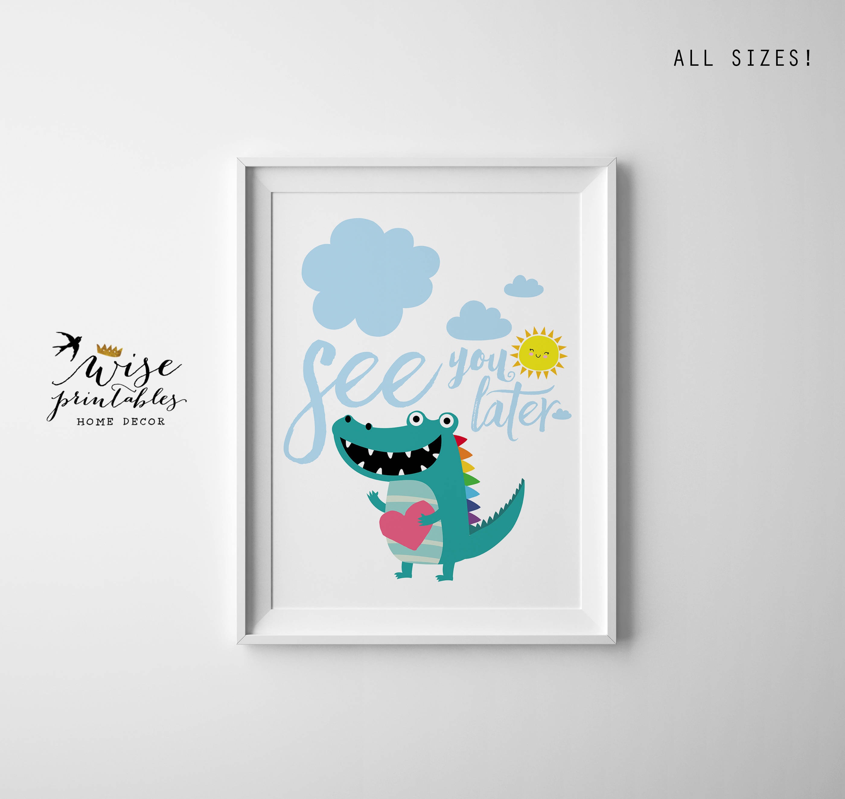 See You Later Alligator Nursery Wall Art Crocodile Digital | Etsy - See You Later Alligator Free Printable