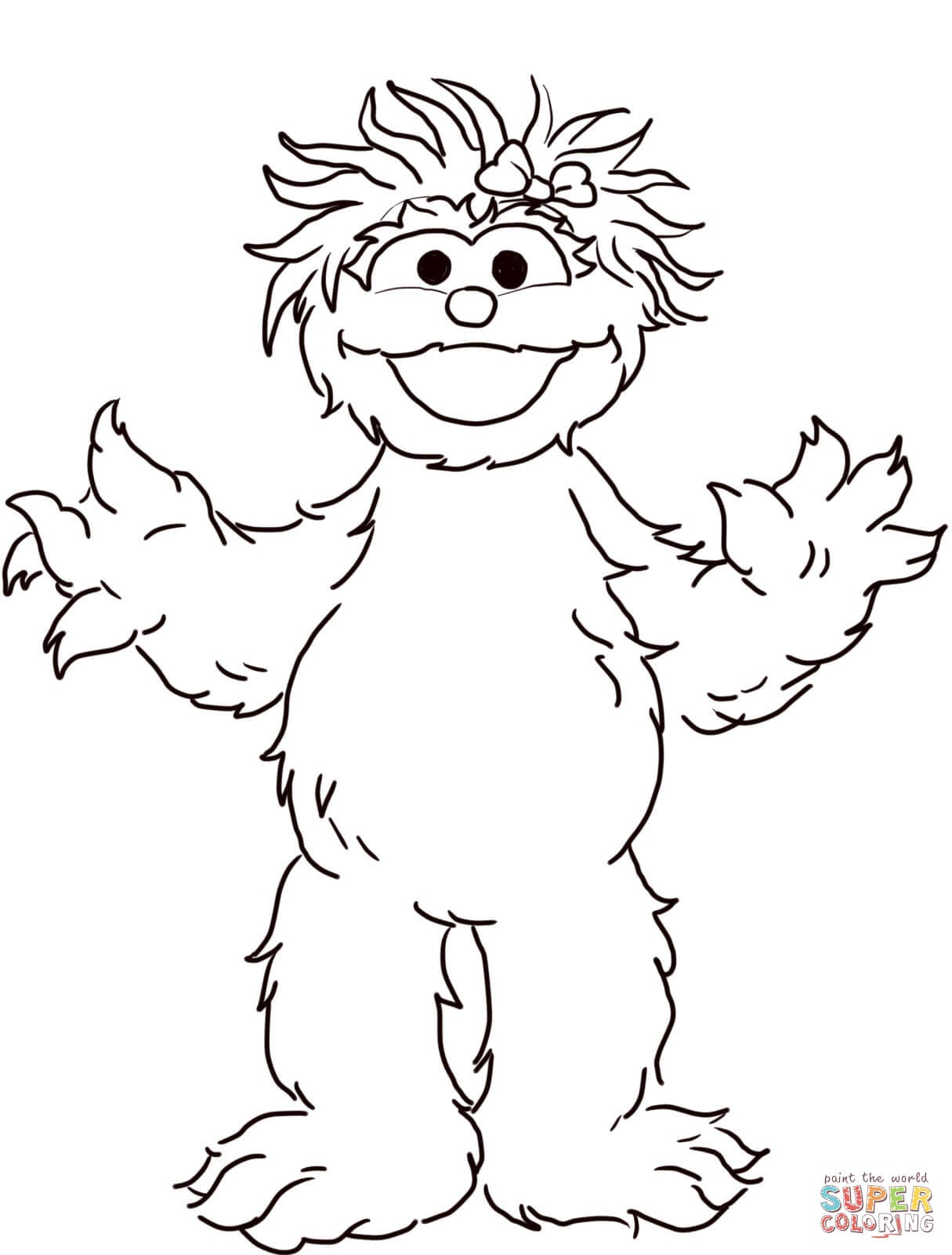 Sesame Street Rosita Coloring Page | Free Printable Coloring Pages - Free Printable Coloring Pages Sesame Street Characters