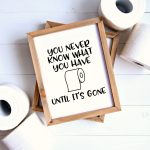 Set Of 4 Printable Bathroom Signs   Happy Go Lucky   Free Printable Funny Signs