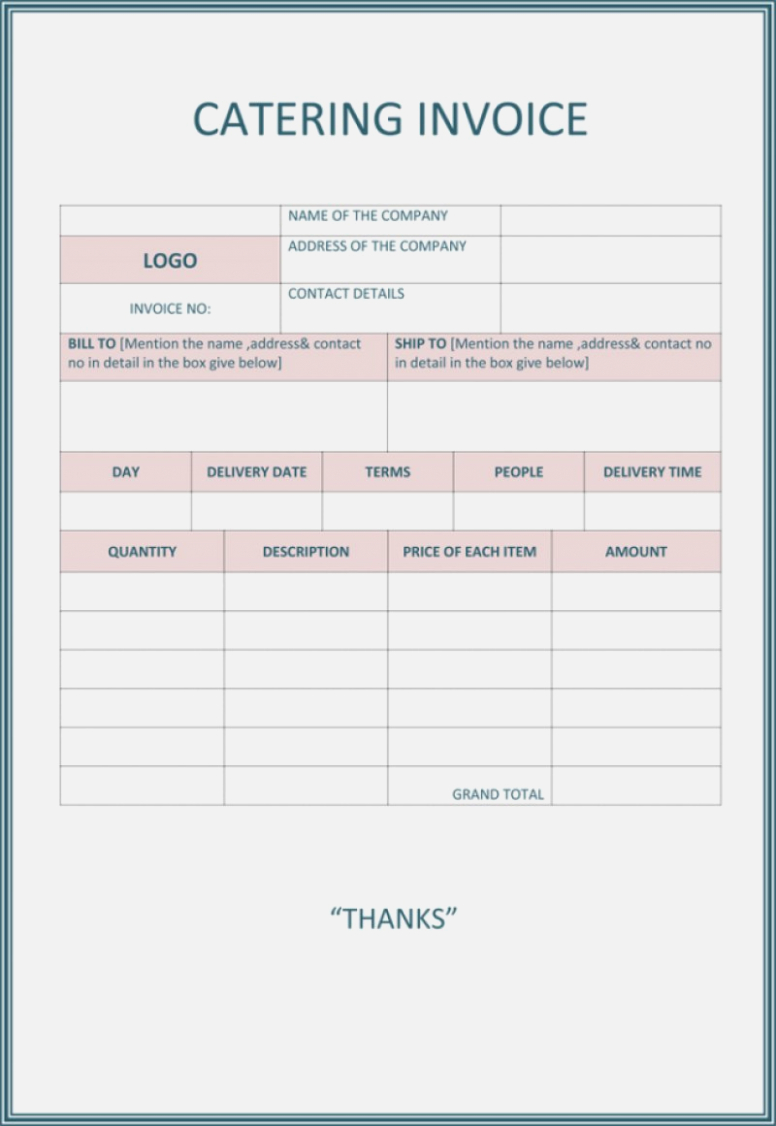Seven Top Risks Of | Realty Executives Mi : Invoice And Resume - Free Printable Catering Invoice Template