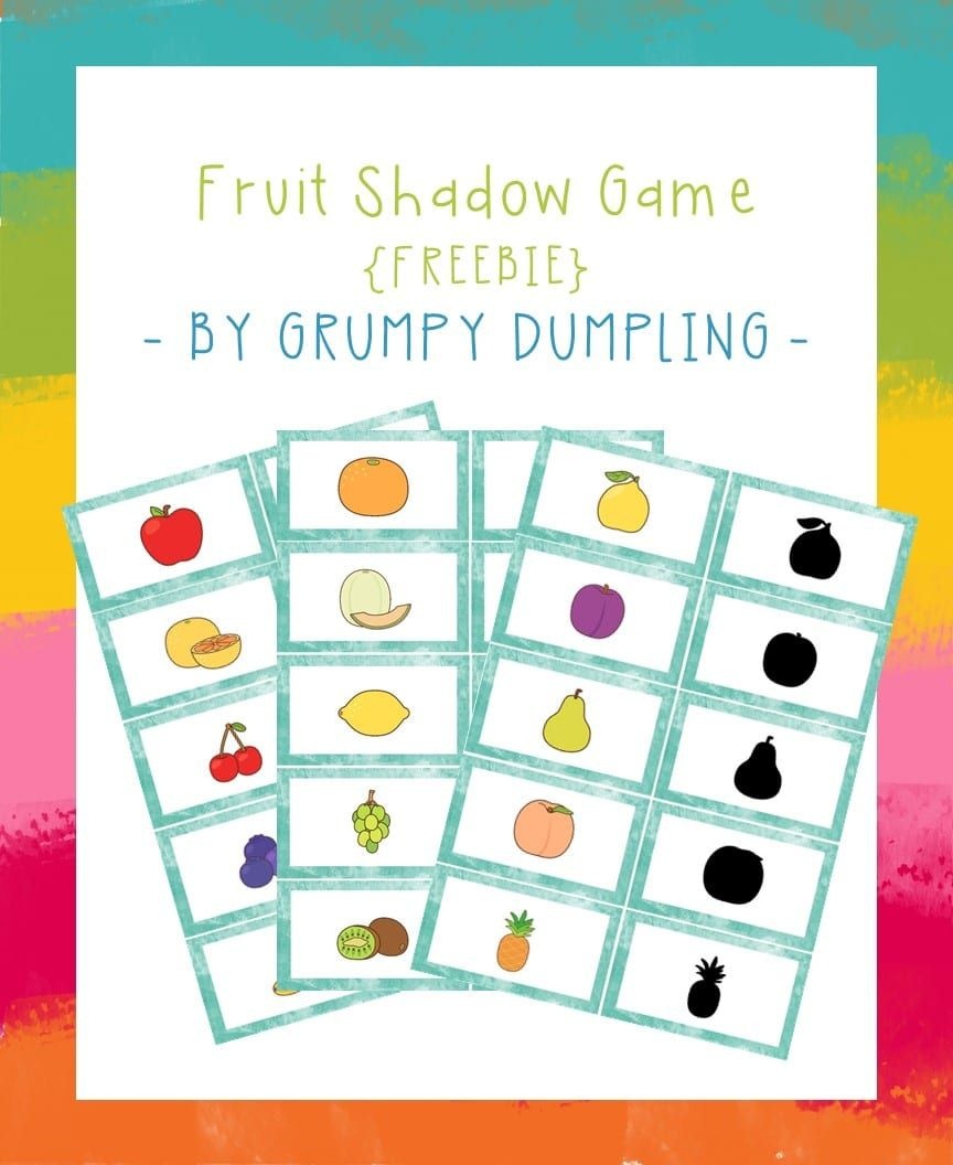 Shadow Memory Game With Fruit {Free Printable} | File Folder Games - Free Printable Fall File Folder Games