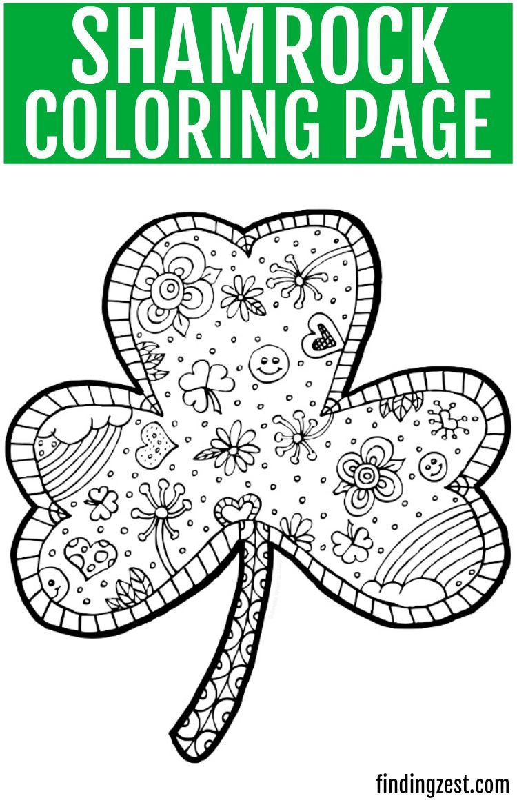 Shamrock Coloring Page Free Printable | Crafts: Free Printables - Free Printable Saint Patrick Coloring Pages