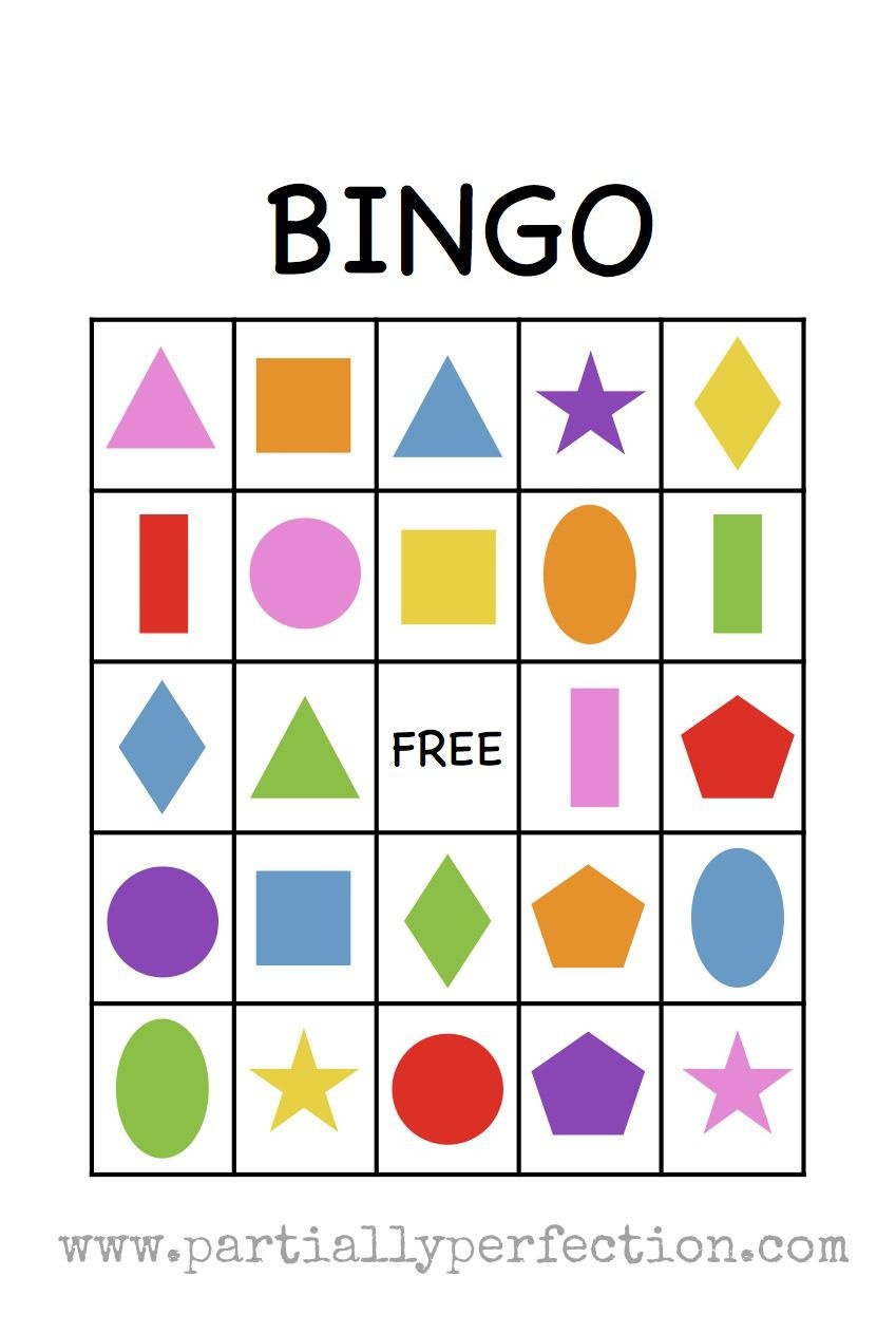 3d Shape Bingo Free Printable
