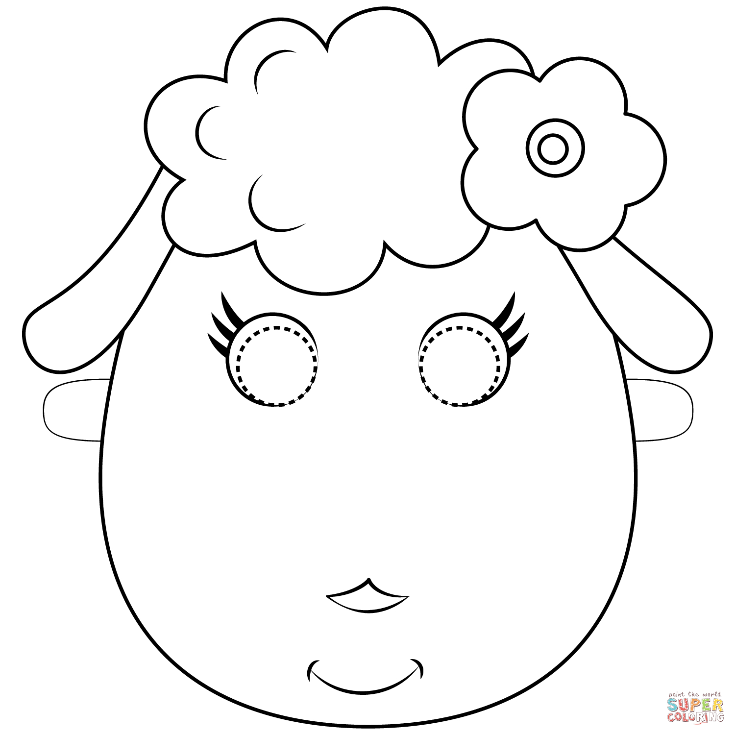 Sheep Mask Coloring Page | Free Printable Coloring Pages - Free Printable Sheep Mask