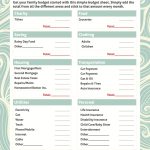 Simple Budget Worksheet Free Printable | For The Home | Budgeting   Household Budget Template Free Printable