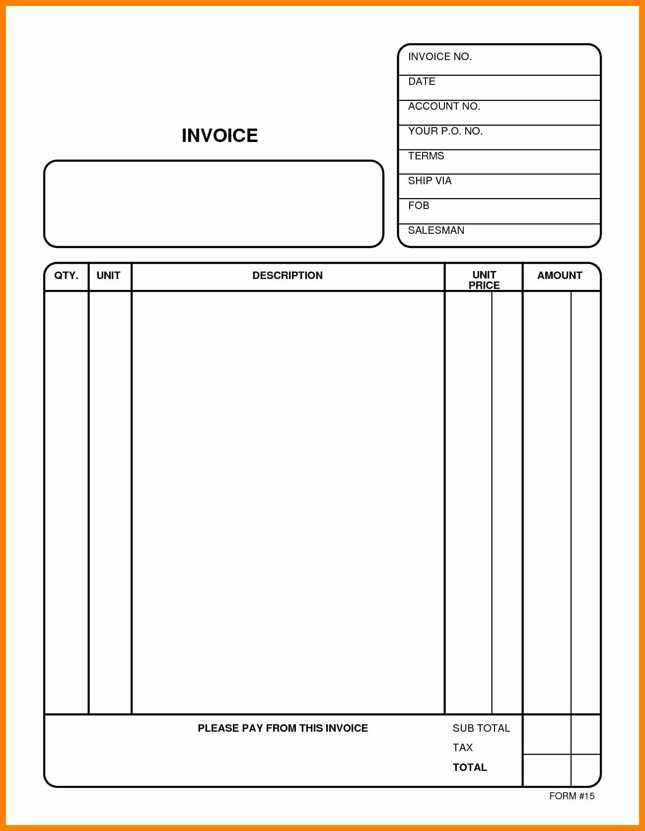 Simple Free Printable Invoices Invoice Template Basic Form Design - Free Printable Invoice Forms