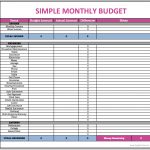 Simple Personal Budget Spreadsheet Family Template Monthly Finances   Free Printable Monthly Household Budget Sheet