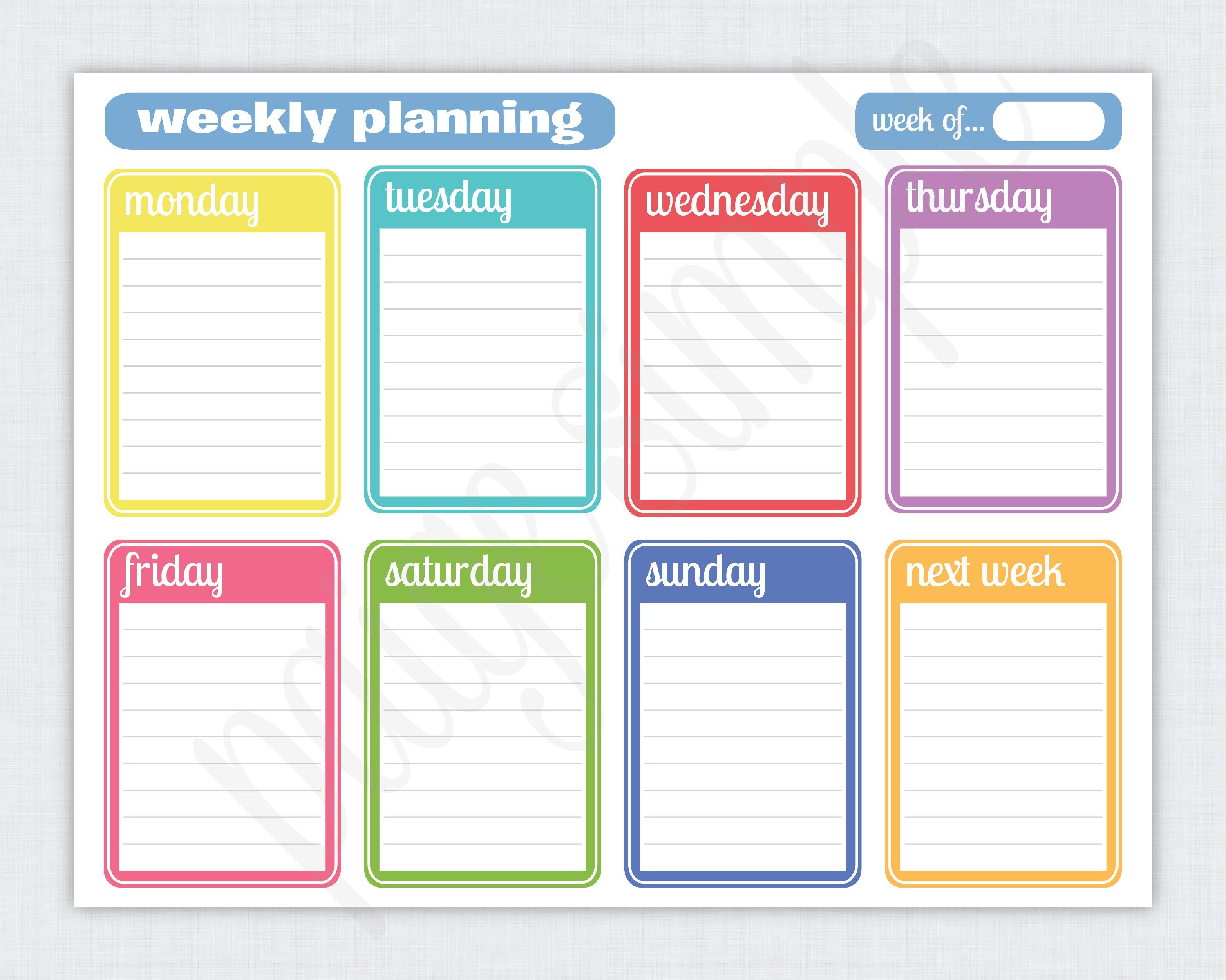Simple Weekly Planner | Free Printable Weekly Planner | Via - Free Printable School Agenda Templates