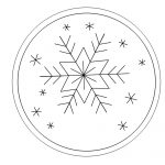 Snowflake Ornament (Free Hand Embroidery Pattern) | Line Drawings   Snowflake Template Free Printable