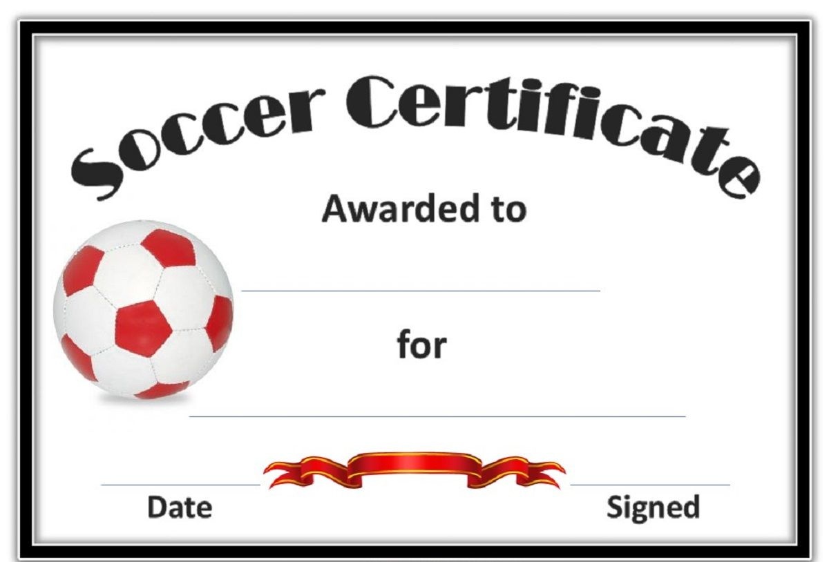 Free Soccer Award Certificates Printable Free Printable A To Z