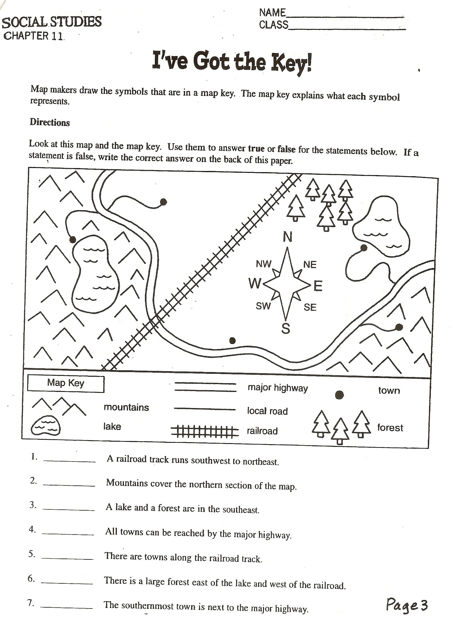 Social Studies Skills | Map Lesson | Social Studies Worksheets - Free Printable Worksheets For 2Nd Grade Social Studies