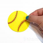 Softball Craft: Make A Softball Bag Tag | Carla Schauer Designs   Free Printable Softball Images