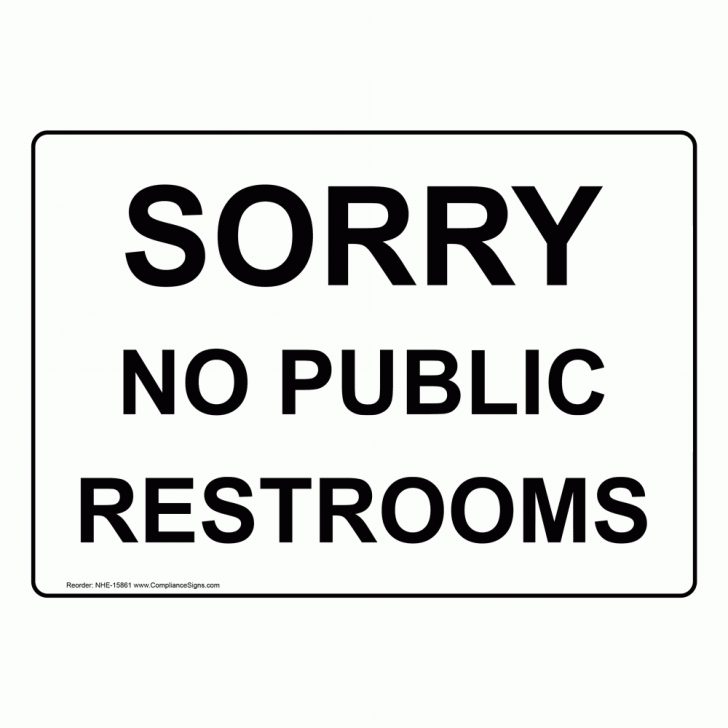Free Printable No Restroom Signs