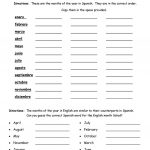 Spelling Months Of The Year In Spanish With Key Worksheet   Free Esl   Free Printable Spanish Worksheets