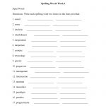 Spelling Worksheets | High School Spelling Worksheets   Free Printable Spelling Practice Worksheets