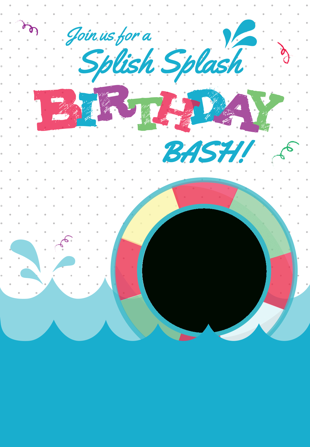 Splish Splash - Free Printable Summer Party Invitation Template - Pool Party Flyers Free Printable