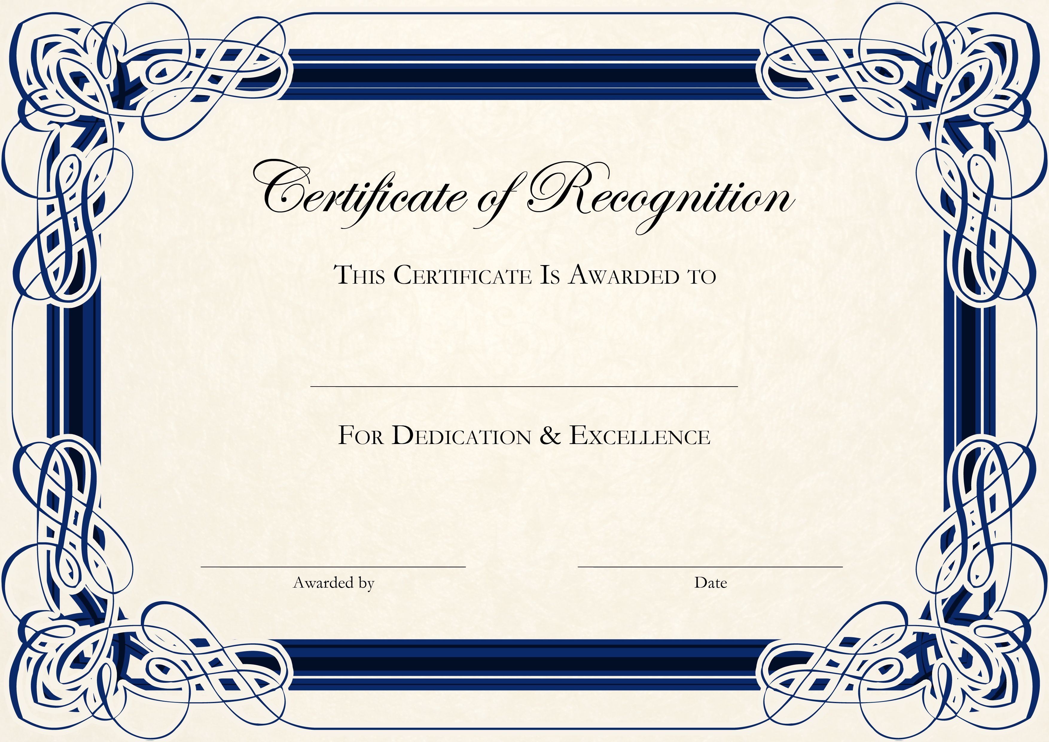 Sports Cetificate | Certificate Of Recognition A4 Thumbnail - Free Printable Templates For Certificates Of Recognition