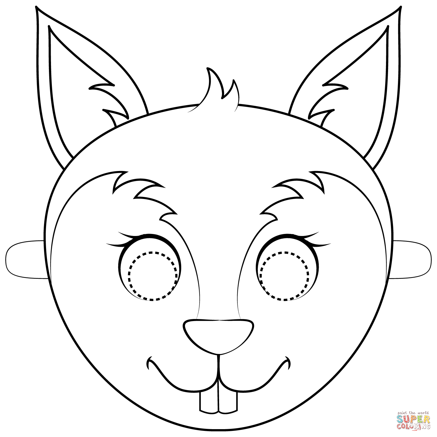 Squirrel Mask Coloring Page | Free Printable Coloring Pages - Free Printable Chipmunk Mask