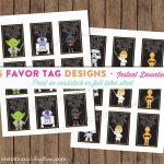 Star Wars Favor Tags Printable Sticker May The Force Be | Etsy   May The Force Be With You Free Printable
