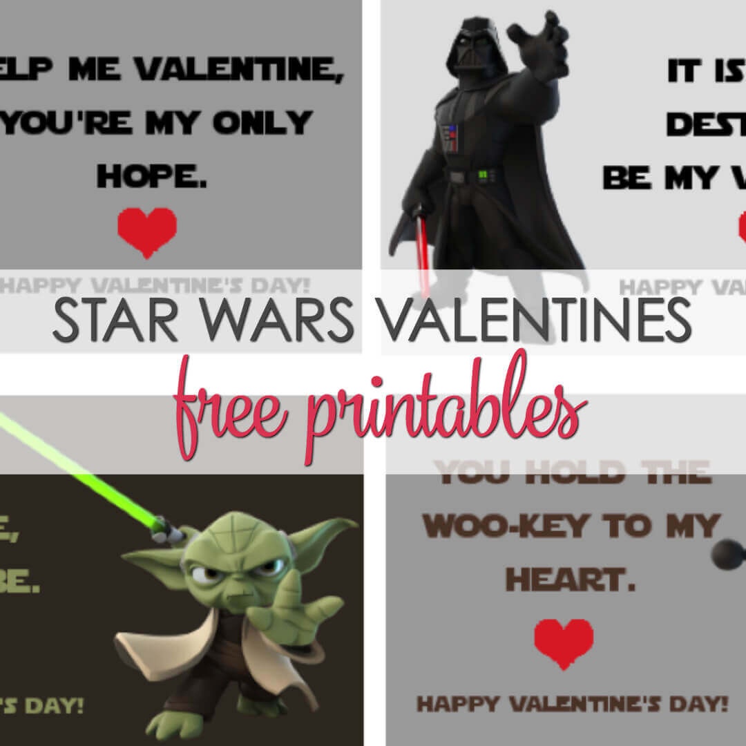 Star Wars Valentines Printables - 4 Free Designs | It Is A Keeper - Star Wars Printable Cards Free