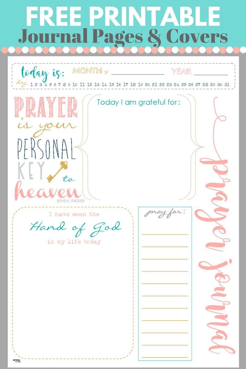 Start A Prayer Journal For More Meaningful Prayers: Free Printables - Free Printable Bible Study Journal Pages
