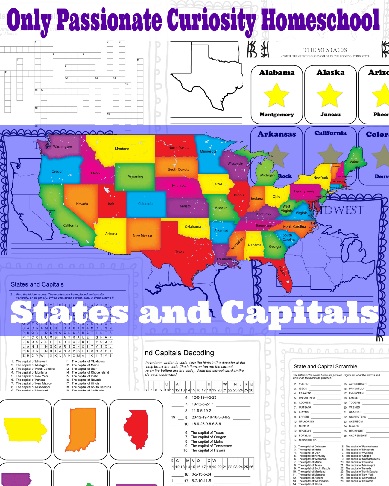 States And Capitals Printable Flash Cards And Worksheets - Only - Free Printable States And Capitals Worksheets