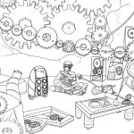 Steampunk Gears Coloring Page | Free Printable Coloring Pages   Free Printable Gears