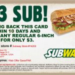 Subway January Deals / Childrens Place Coupon Printable   Free Printable Subway Coupons 2017