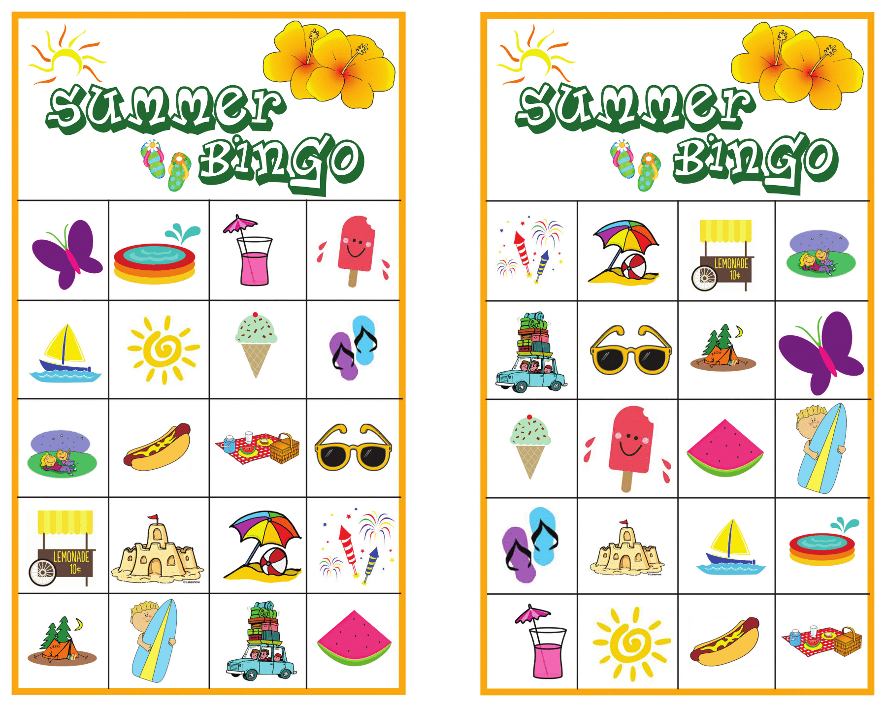 Summer Bingo Game With Free Printables - Free Printable Bingo