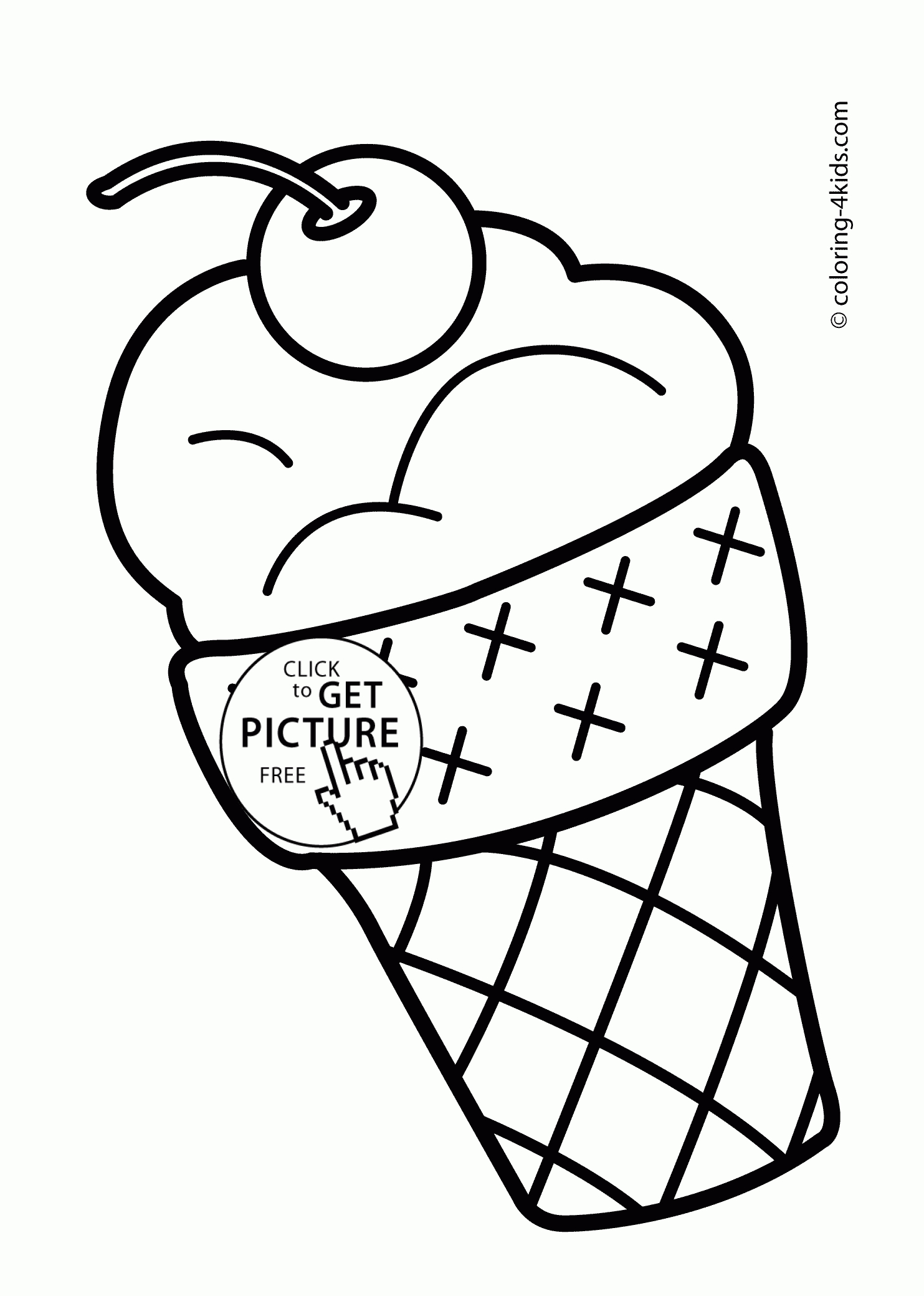 Summer Coloring Pages With Ice Cream For Kids, Seasons Coloring - Ice Cream Color Pages Printable Free