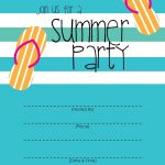 Summer Party Invitation – Free Printable | End Of Year Party Ideas   Free Printable Event Invitations
